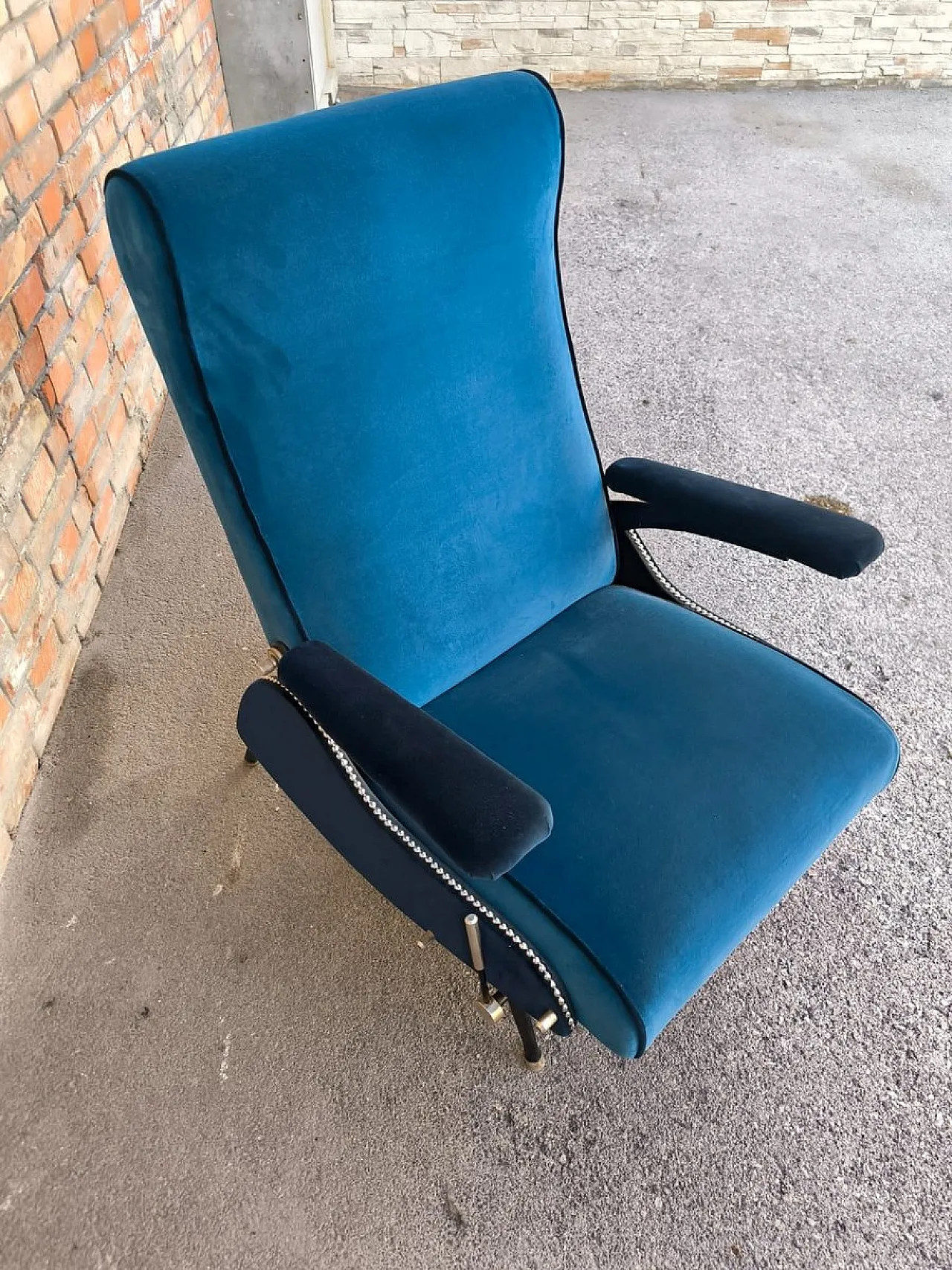 Sedia reclinabile con maniglia, anni '50 10