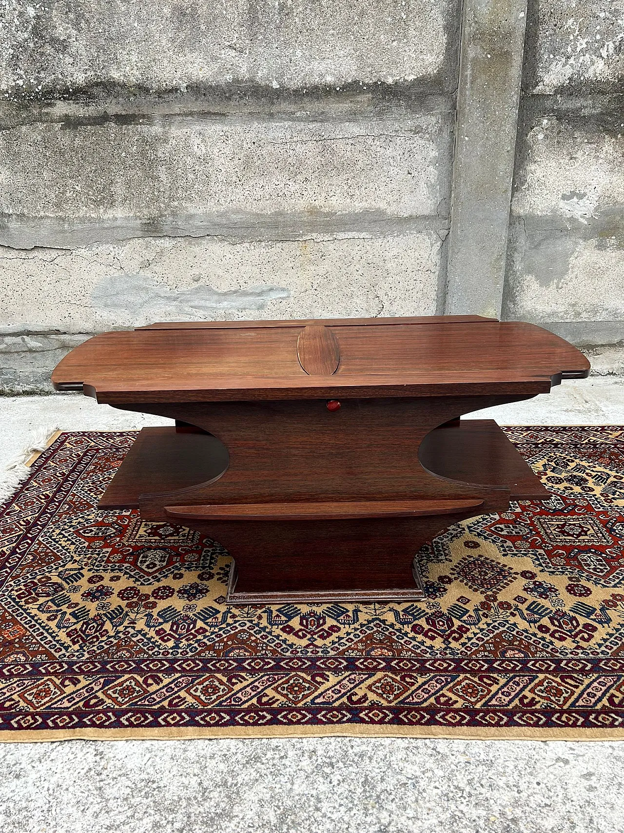 Tavolino bar palissandro apertura automatica, anni '70 7