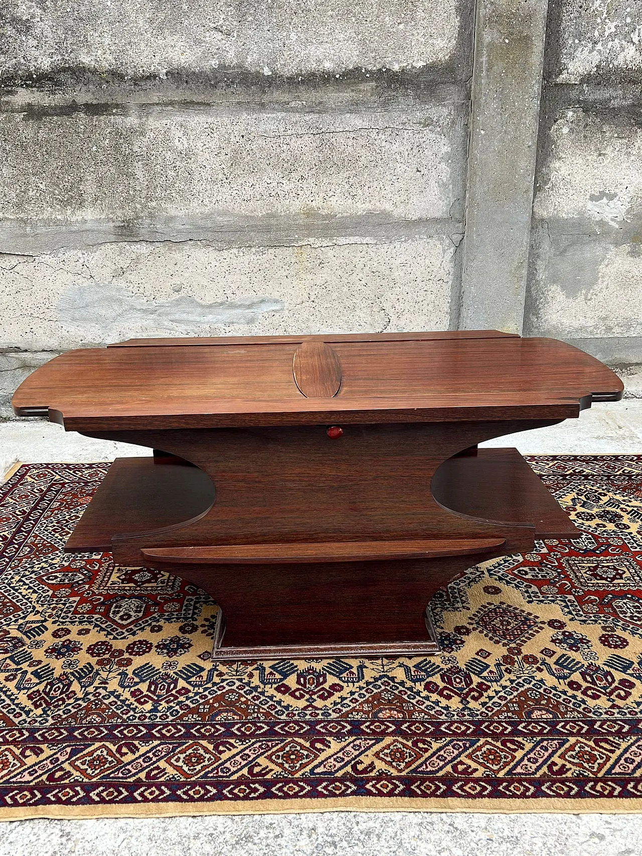 Tavolino bar palissandro apertura automatica, anni '70 8