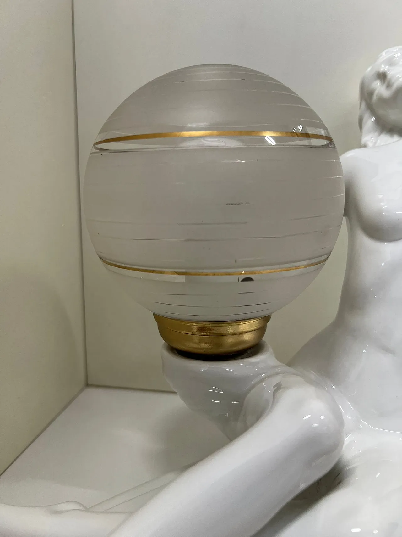 Lampada figura di donna in stile art deco’, 70s 2