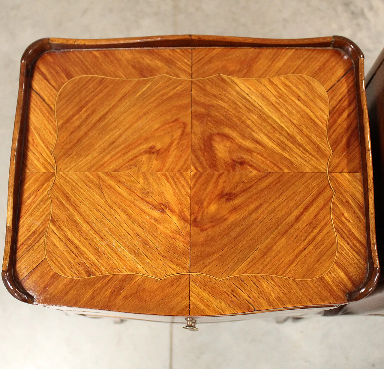 Coppia comodini intarsiati Napoleone III inizio '900 9