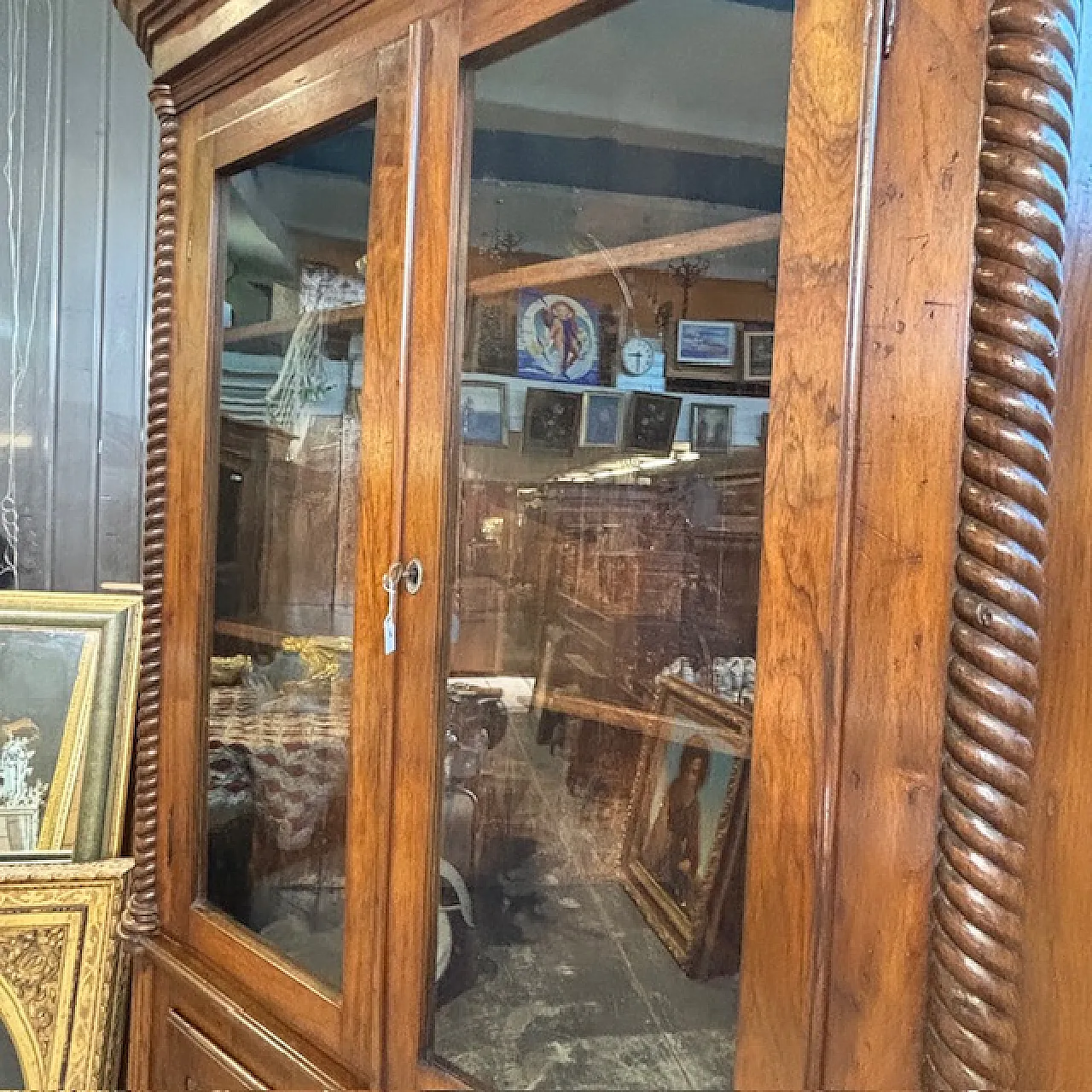 Angoliera Carlo X noce massello, primi 800 9