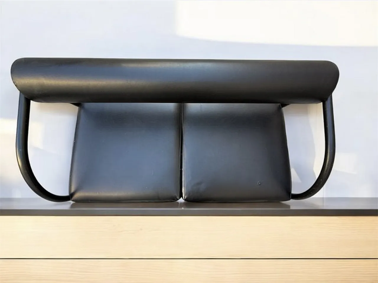 Leather Sofa and Armchair Set, 80s 8