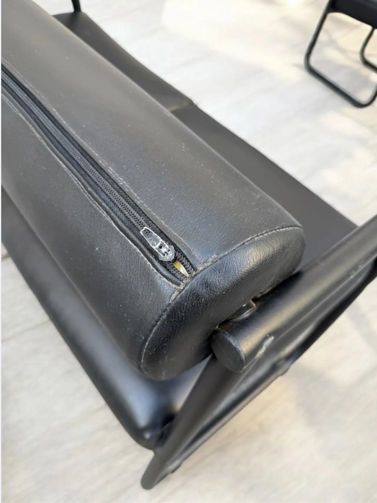 Leather Sofa and Armchair Set, 80s 9