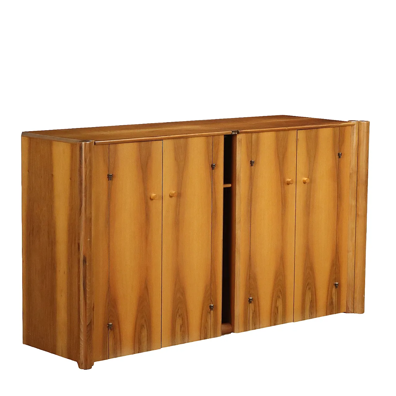 Credenza Scuderia in noce nazionale di Carlo Scarpa per Bernini, anni '70 1