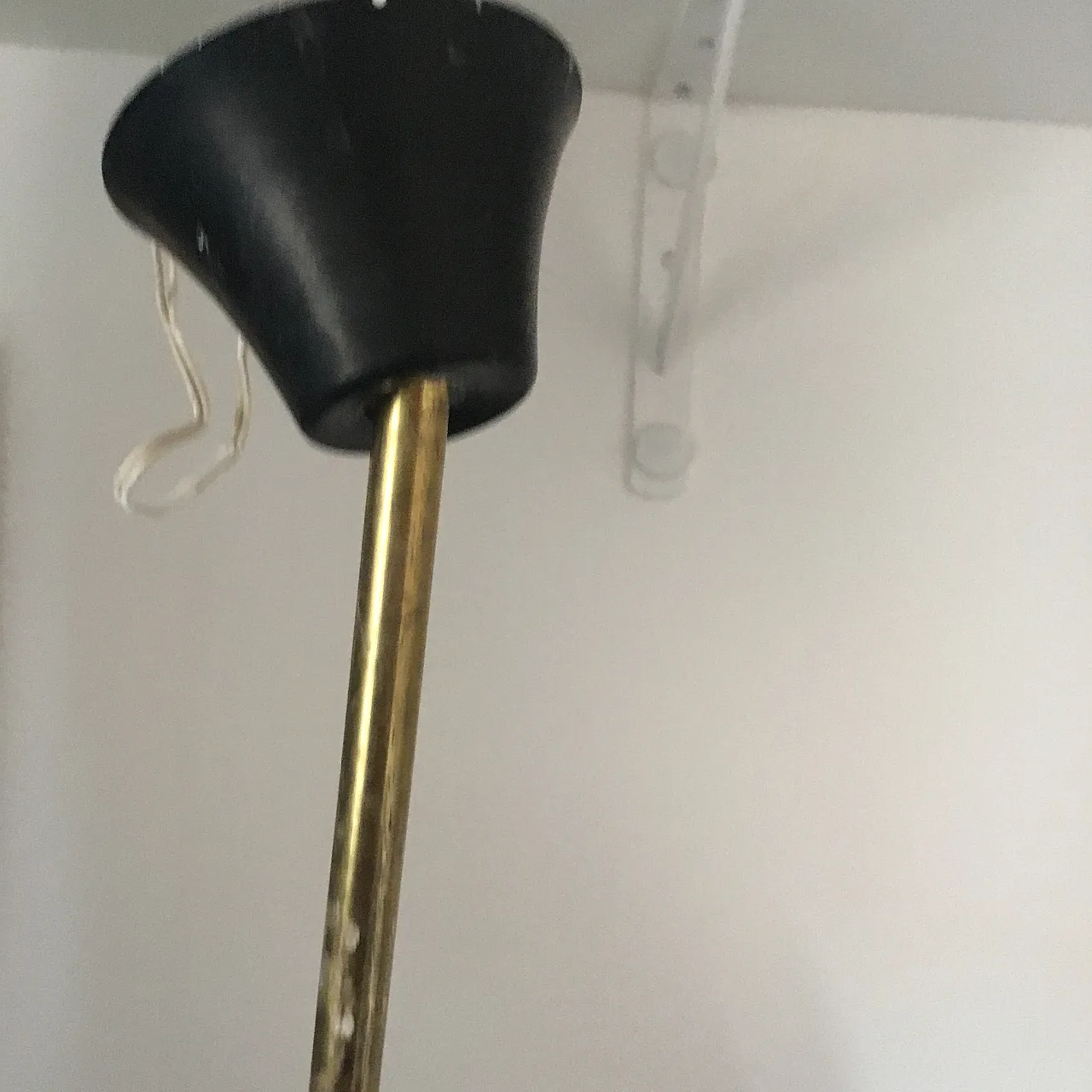 Lampadario vetro stile Fontana Arte, anni '50 5