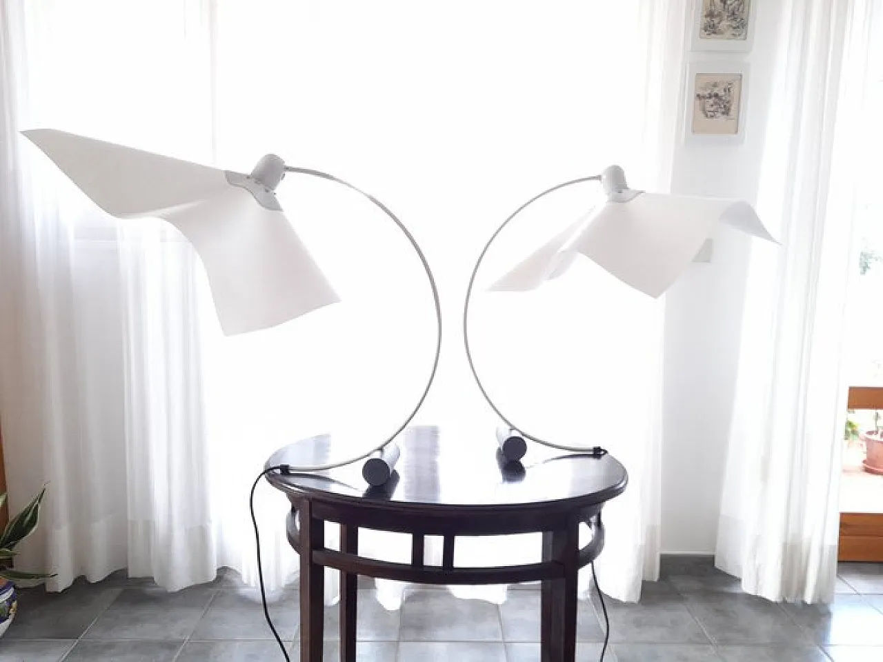 Coppia di lampade da Tavolo Artemide Area di Mario Bellini, anni '70 9