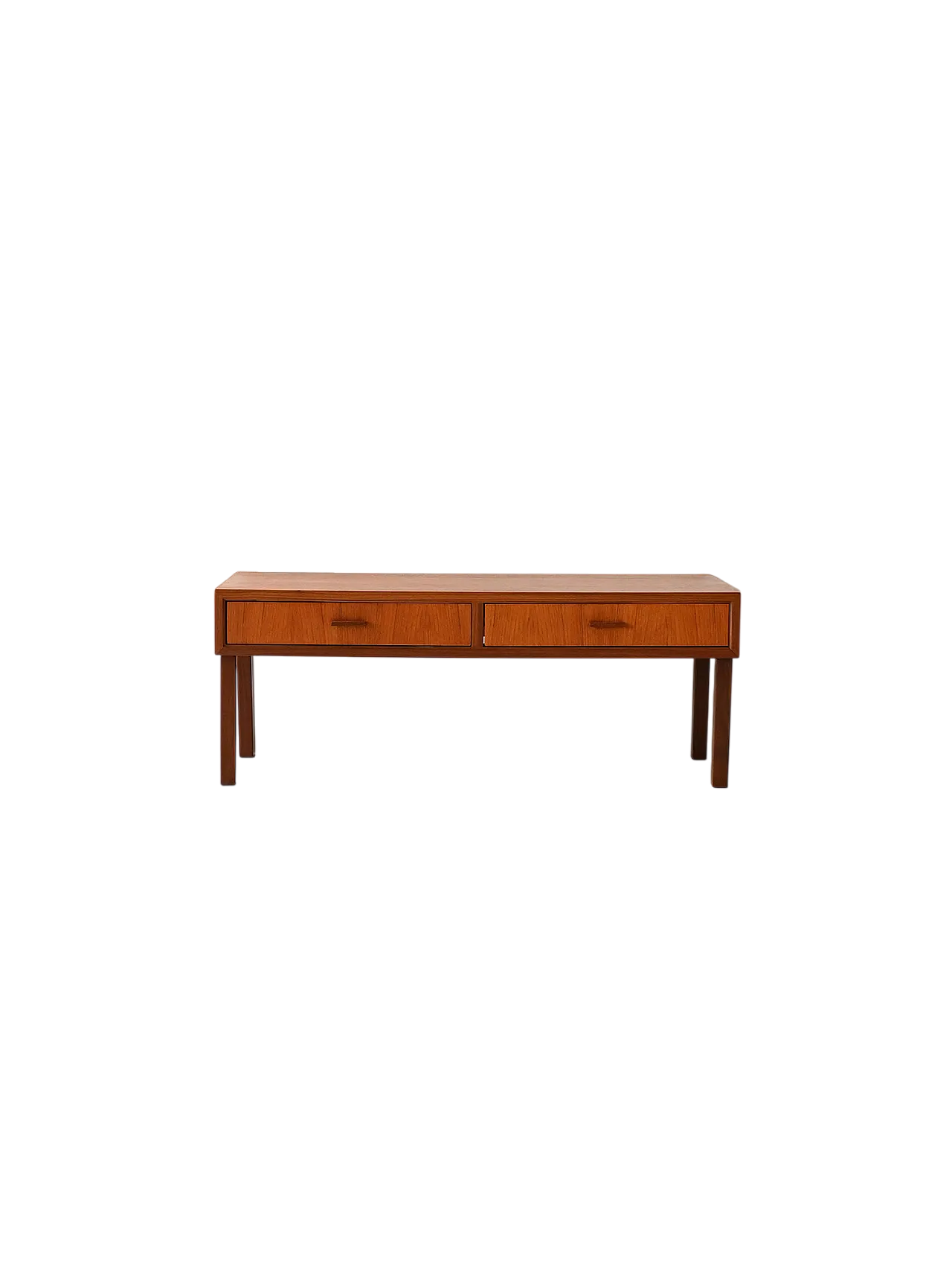Low Scandinavian entrance furniture in teak 7