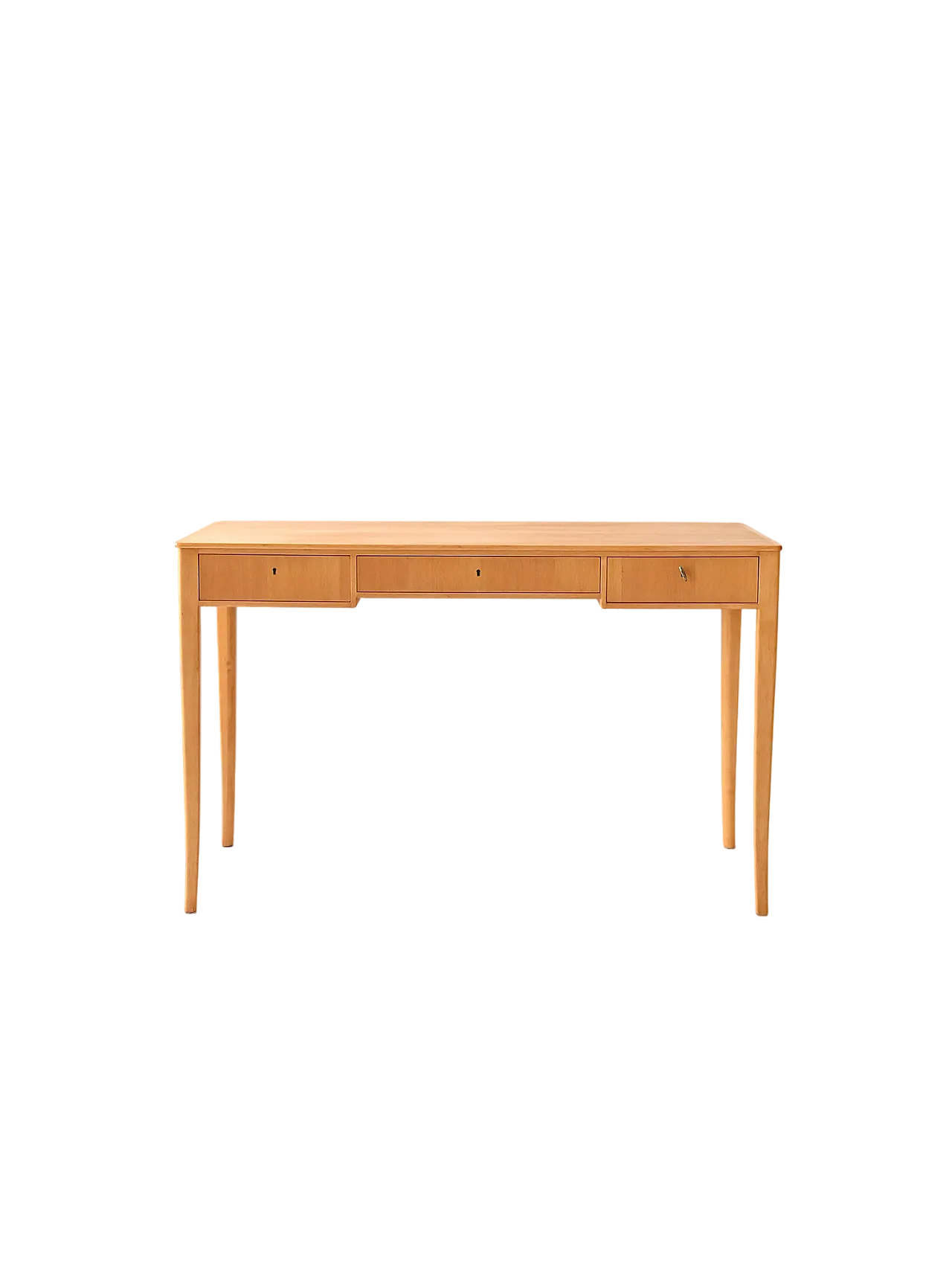 Swedish desk in light birch by Carl Malmsten for Åfors, 1990s 10