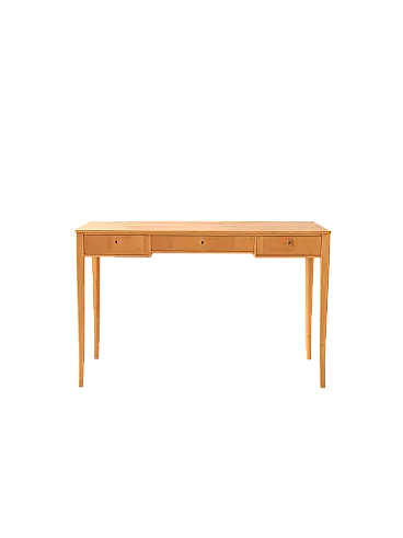 Swedish desk in light birch by Carl Malmsten for Åfors, 1990s