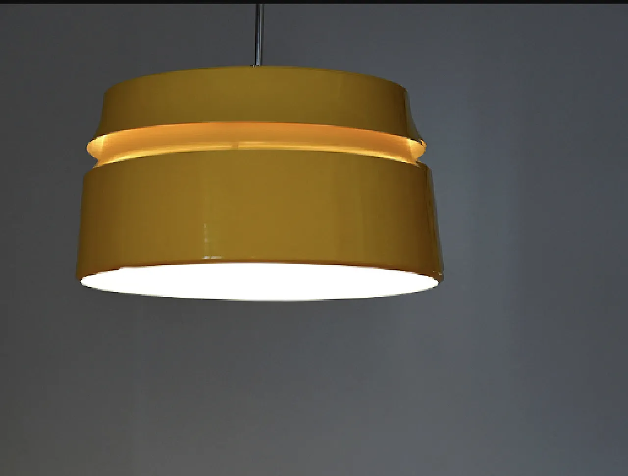 Scandinavian yellow ceiling lamp from the 60s/70s 9