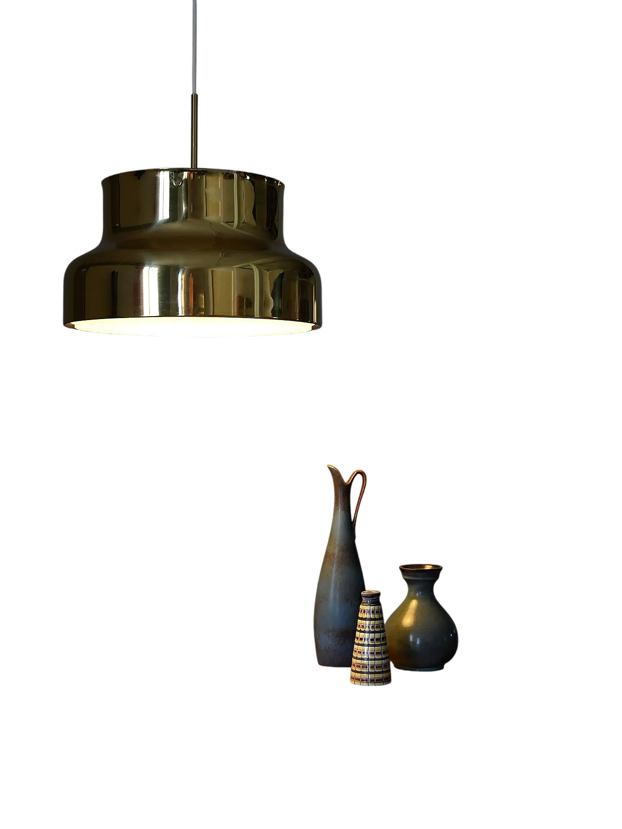 Lampada da soffitto Bumling in ottone di Anders Pehrson 8