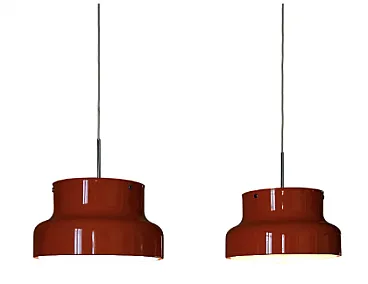 Coppia di lampade a sospensione “Bumling” arancio di Anders Pehrson