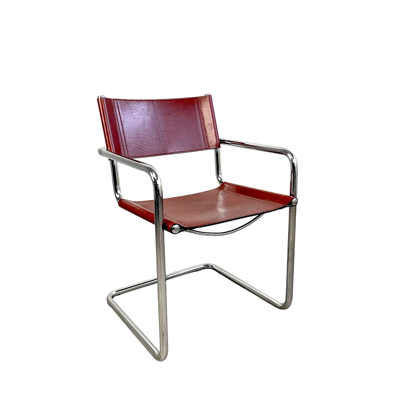 Sedia da scrivania in pelle MG5 di Matteo Grassi, Italia anni ‘60 17