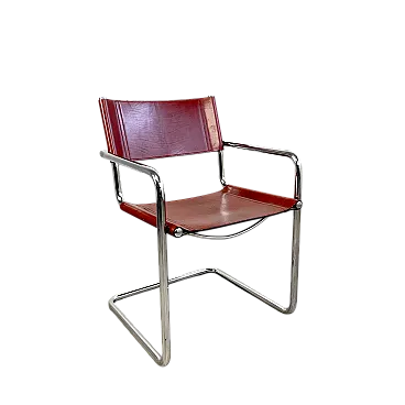 Sedia da scrivania in pelle MG5 di Matteo Grassi, Italia anni ‘60