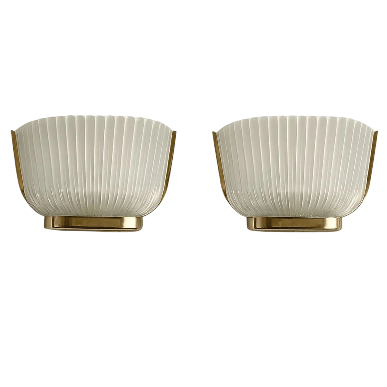 Murano glass and brass wall light by Archimede Seguso, 1940s 9