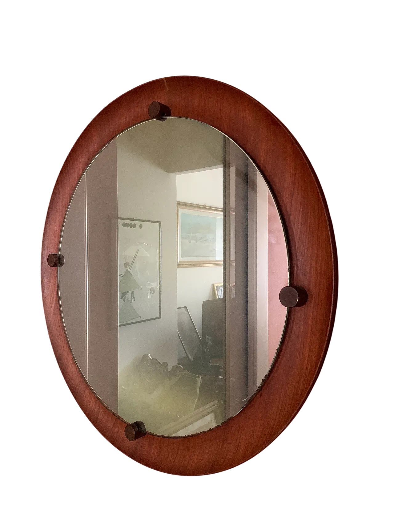 Specchio in teak  produzione italiana, anni ‘60 7