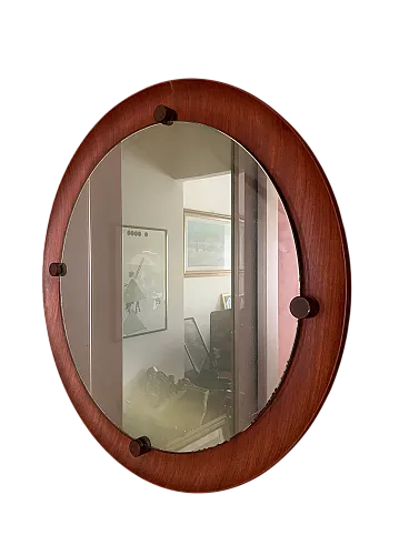 Specchio in teak  produzione italiana, anni ‘60