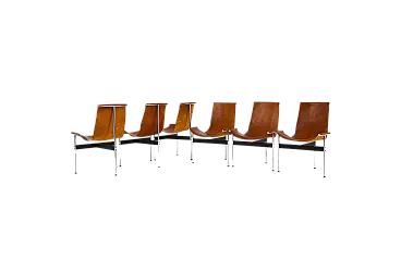 6 sedie 3LC T di William Katavolos per Laverne International, 1952