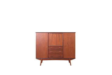 Mid-Century Danish Teak Highboard, 1960s