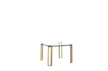 Tavolino Hollywood Regency in ottone e vetro di Peter Ghyczy, anni '70