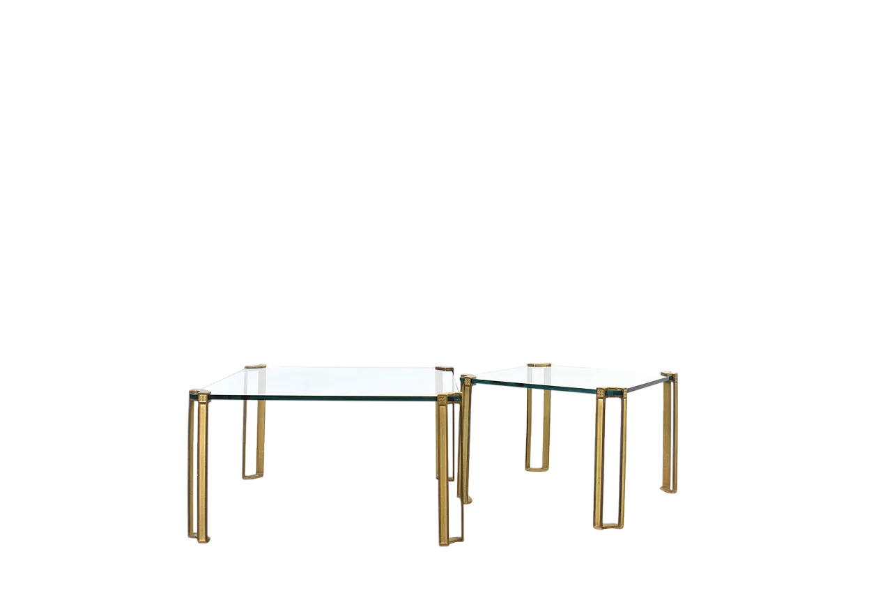 Coppia di tavolini Hollywood Regency di Peter Ghyczy, anni '70 18