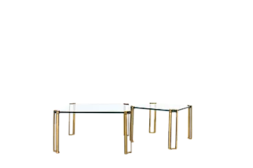 Coppia di tavolini Hollywood Regency di Peter Ghyczy, anni '70