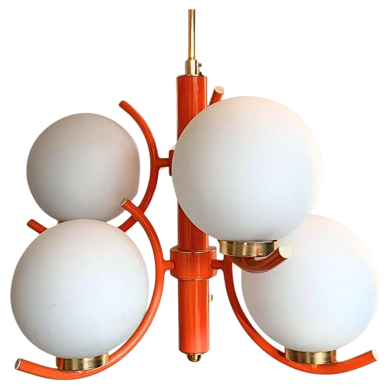 Lampadario Sputnik dell'era spaziale di Richard Essig, anni '70 7