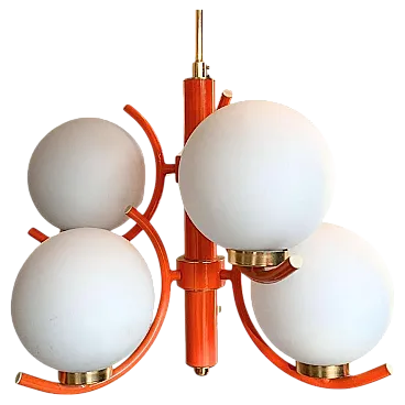 Lampadario Sputnik dell'era spaziale di Richard Essig, anni '70