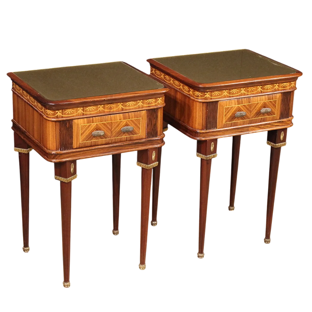 Pair of Italian bedside tables, 60s 12