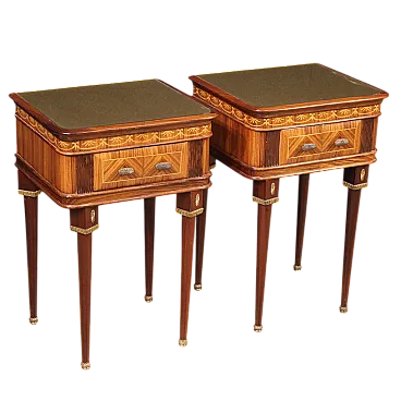Pair of Italian bedside tables, 60s