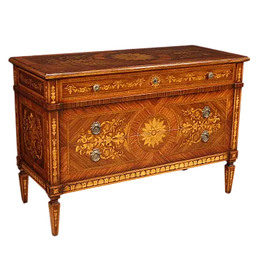 Italian inlaid chest of drawers in Louis XVI style, 20th century