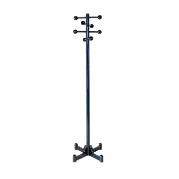 Dark green enamelled wooden coat hanger, 1970s