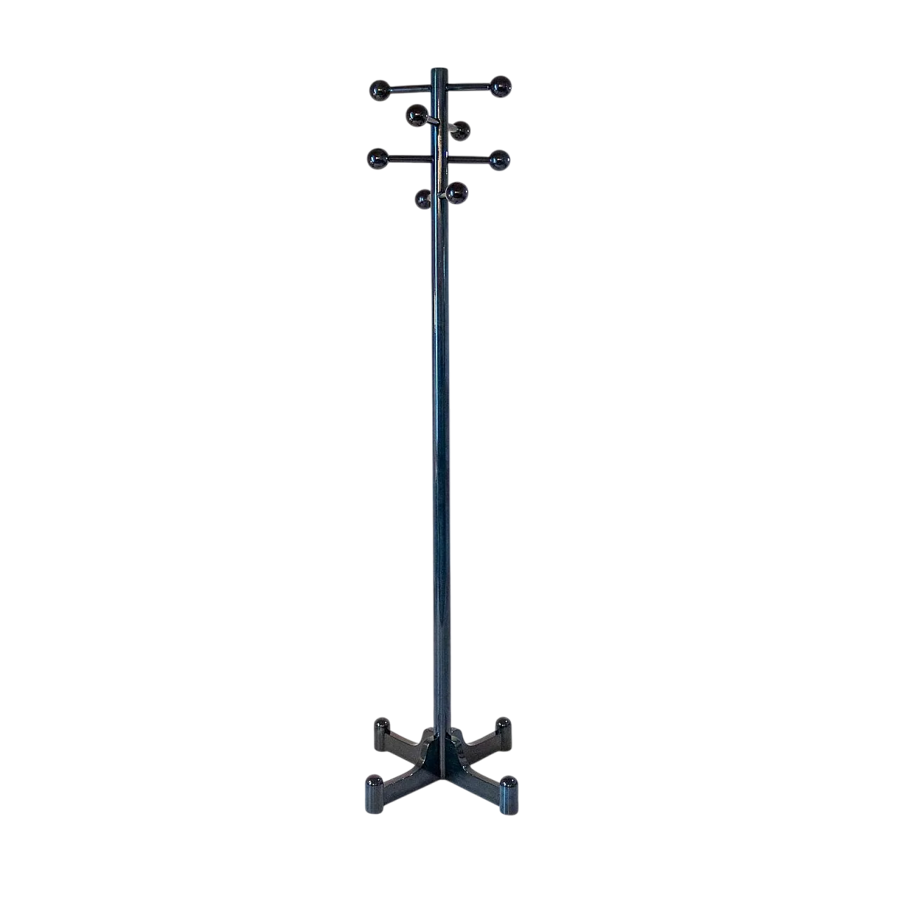 Dark green enamelled wooden coat hanger, 1970s 13