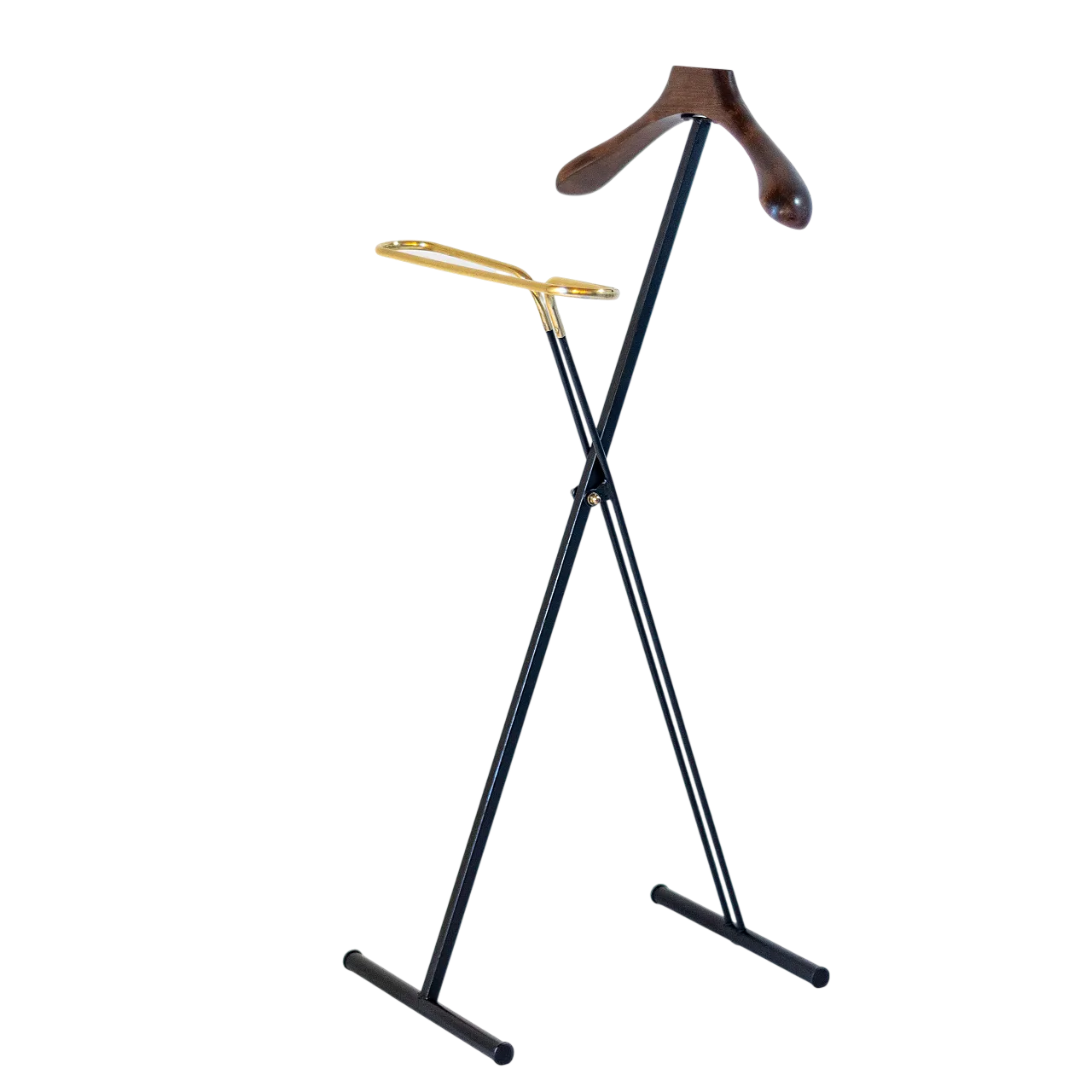 Italian folding valet stand in beech by Fratelli Reguitti, 50s 15