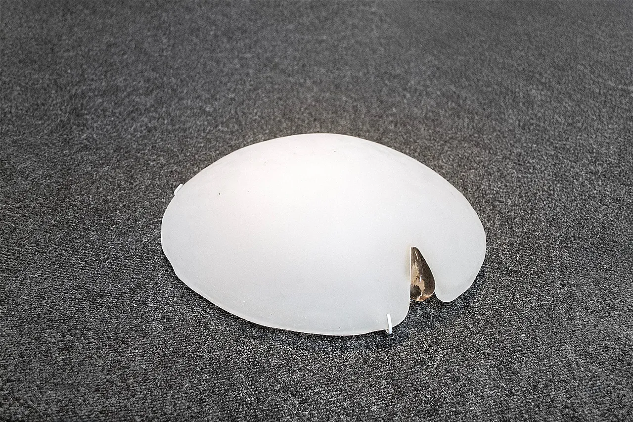 Lampada da soffitto o da parete in vetro di Murano di Mazzega, anni '80 1