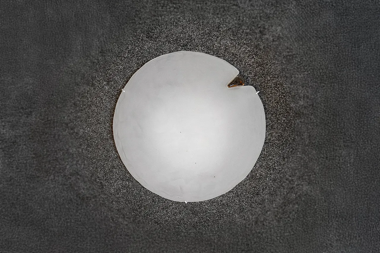 Lampada da soffitto o da parete in vetro di Murano di Mazzega, anni '80 2
