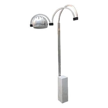Extensible arch lamp in metal and marble by Goffredo Reggiani, 1970s