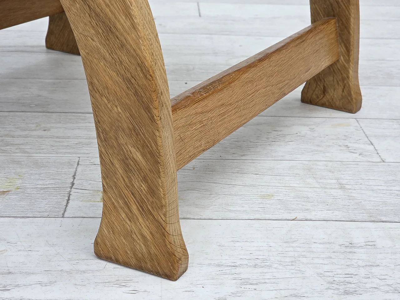 Danish highback armchair, cowhide, oak wood, 1960s 16