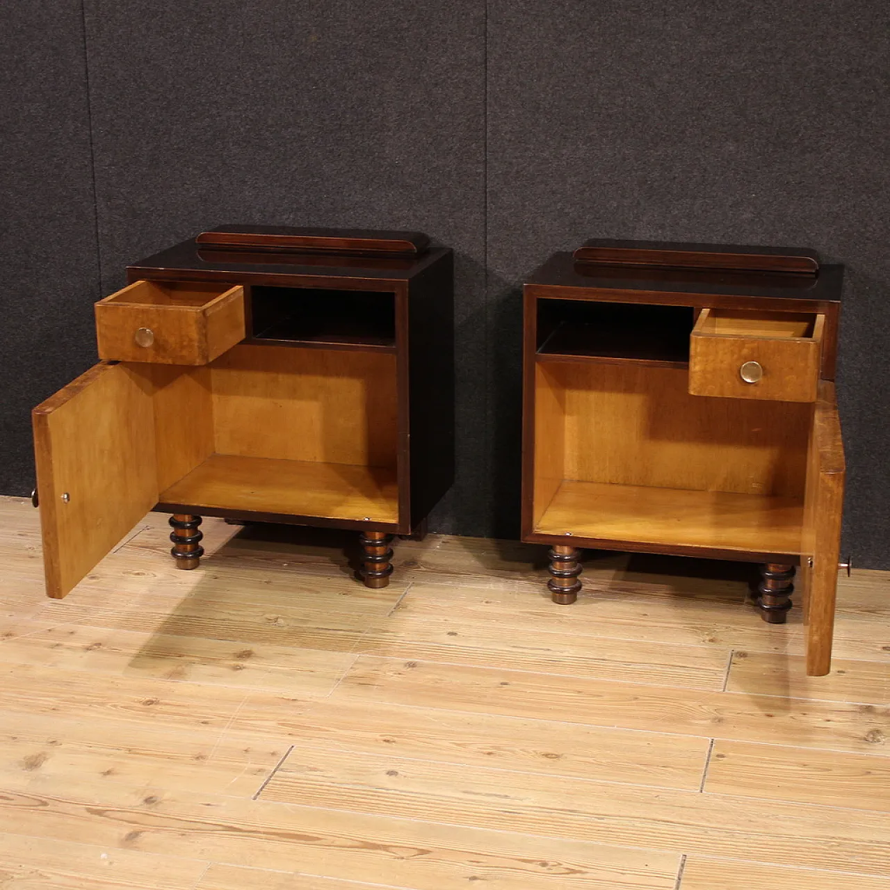 Pair of Italian bedside tables, 60s 7