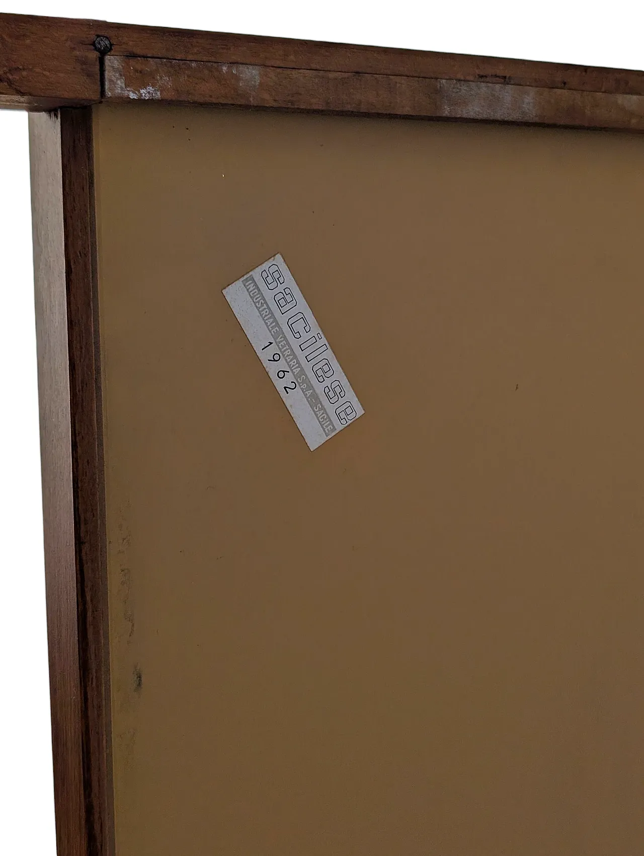 Specchio in legno teak targati Sacilese, Italia anni 60 3