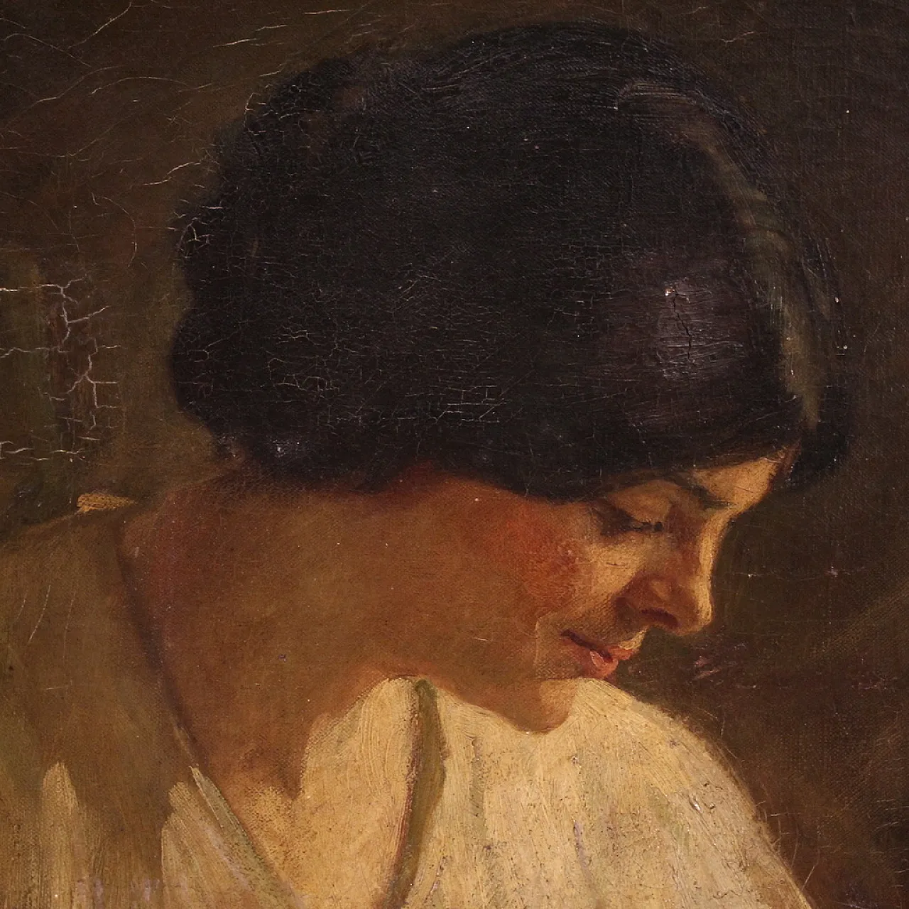 Spanish interior scene painting, 20th century 12