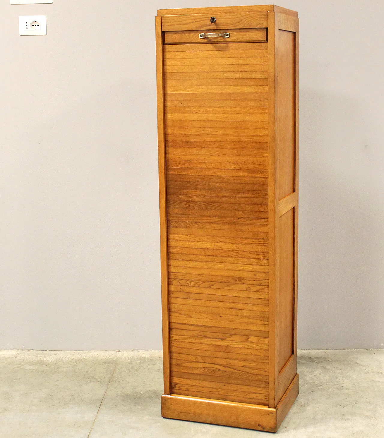 Classificatore serranda schedario archivio in rovere, primo '900 1