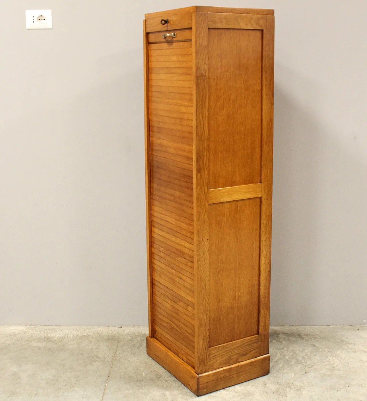 Classificatore serranda schedario archivio in rovere, primo '900 3