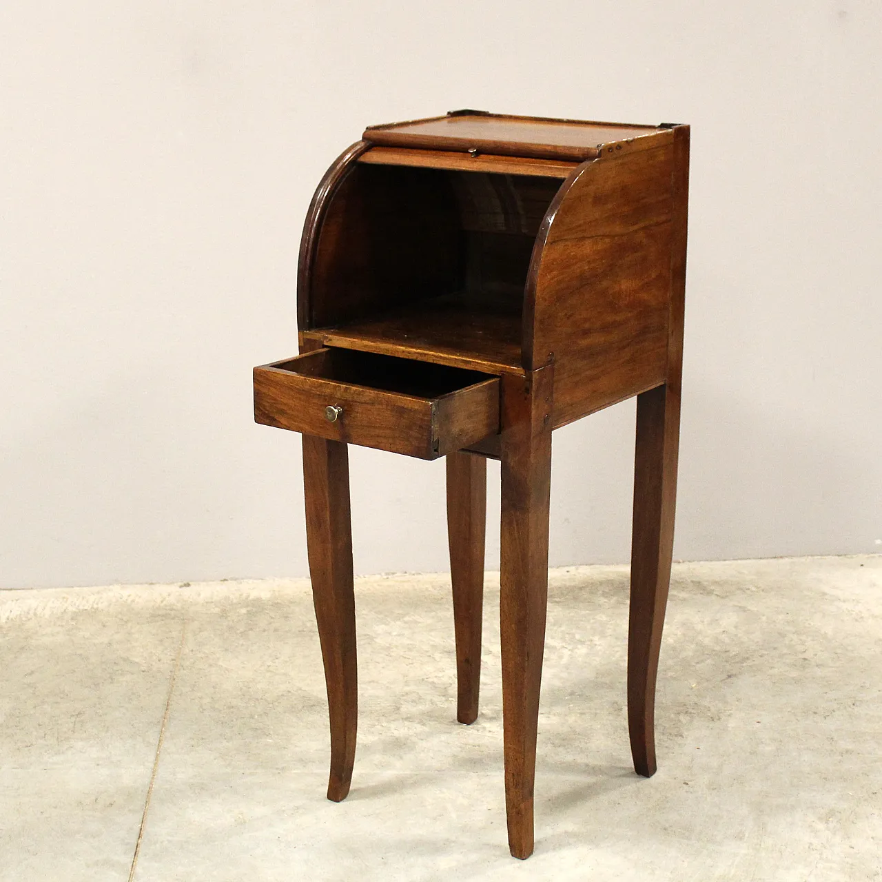 Comodino Direttorio in noce '700 Italia 9