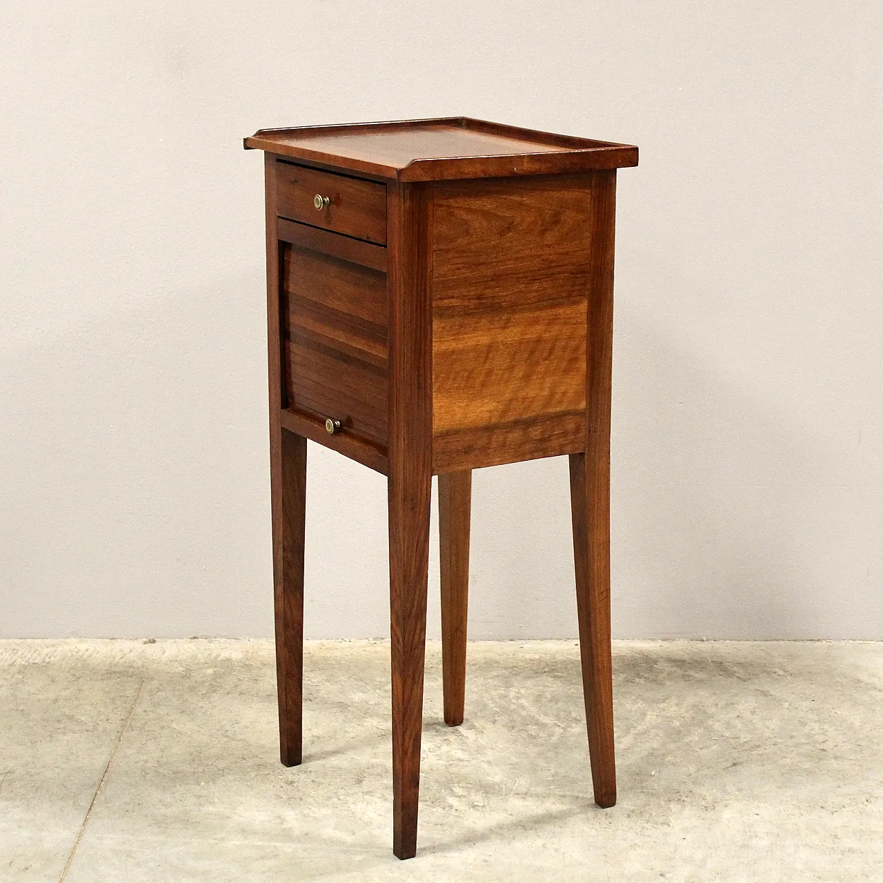 Comodino Direttorio in noce '700 Italia 3