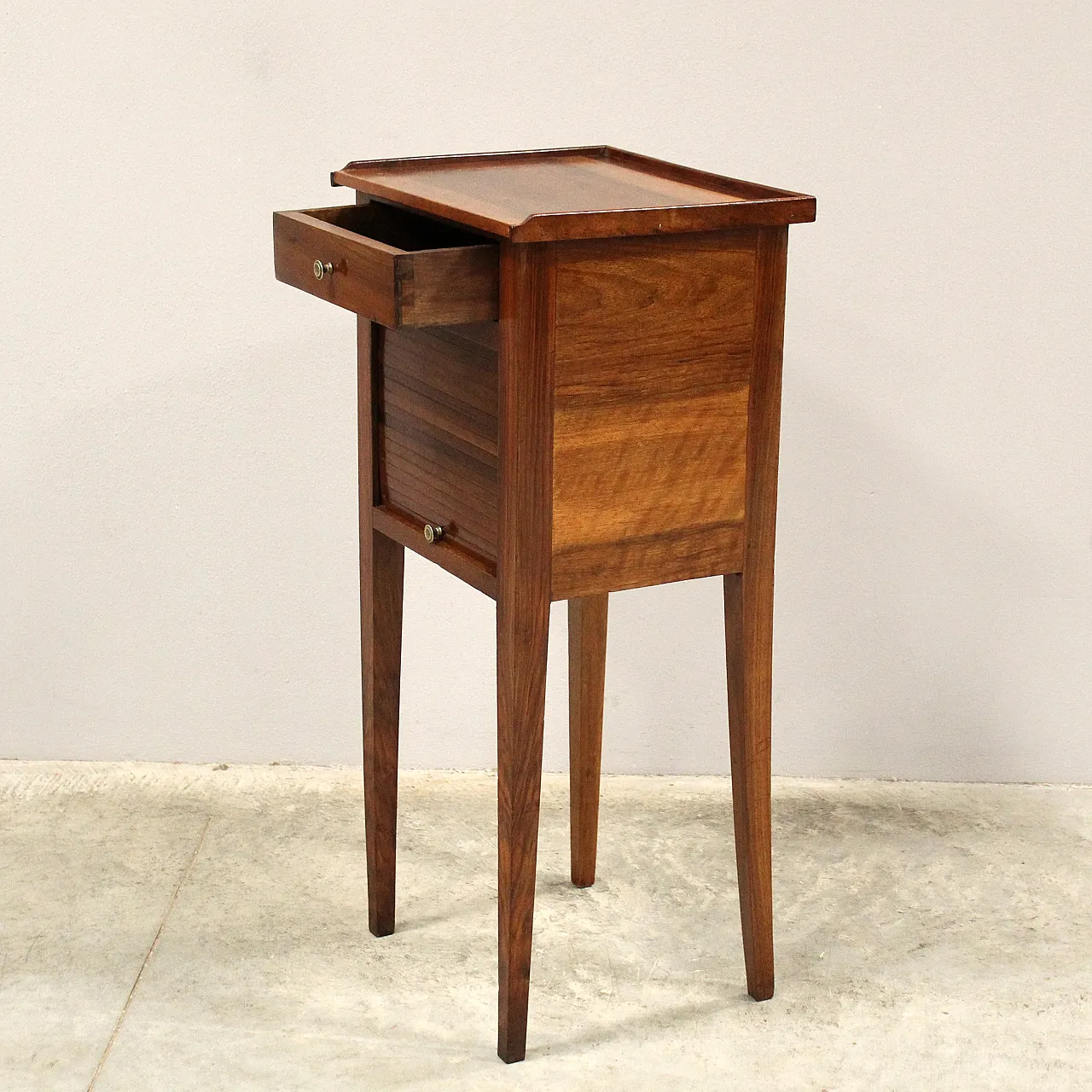 Comodino Direttorio in noce '700 Italia 8