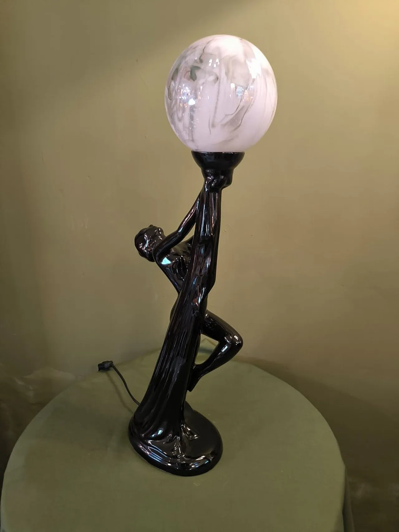 Ceramic lamp with sphere, 1980s 6