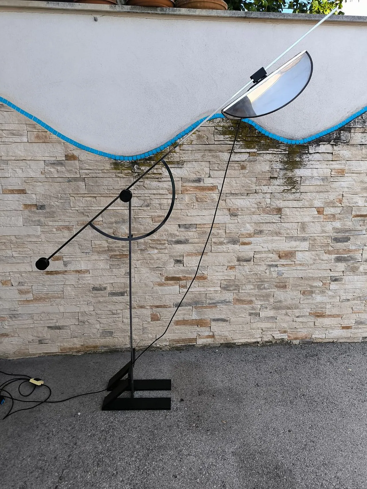 Lampada da terra Compass regolabile in acciaio, anni '70 5