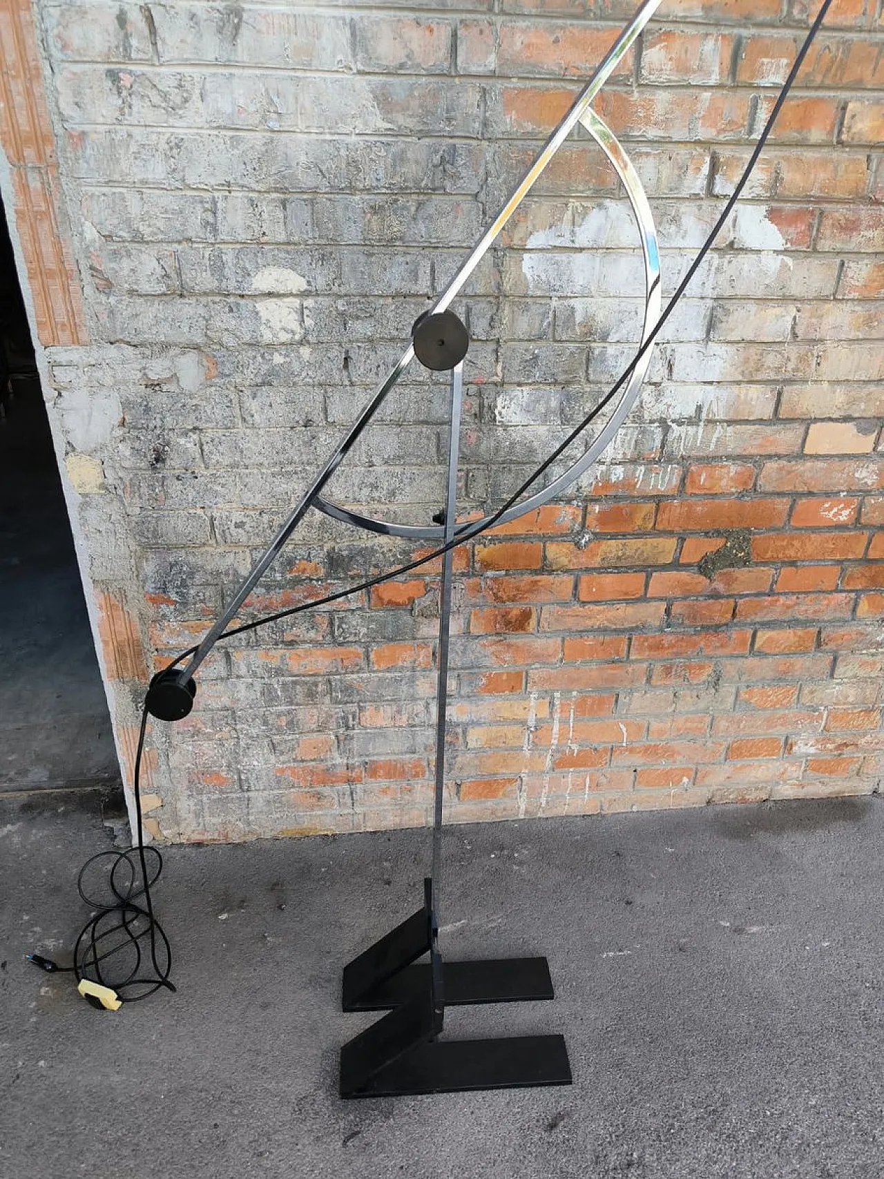 Lampada da terra Compass regolabile in acciaio, anni '70 13